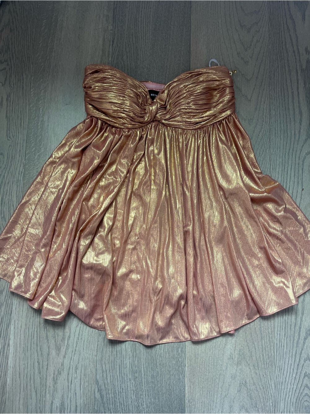 Retrofete mini gold dress